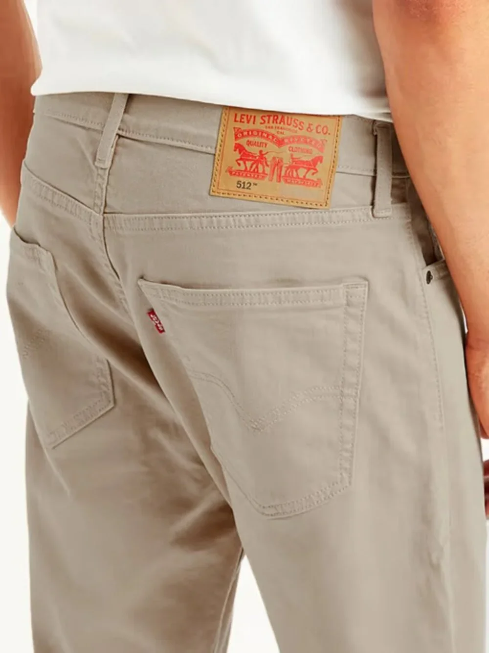 Levi's 512 31x30 Jeans Men's Beige Tan Denim Khaki Slim Fit Mid Rise